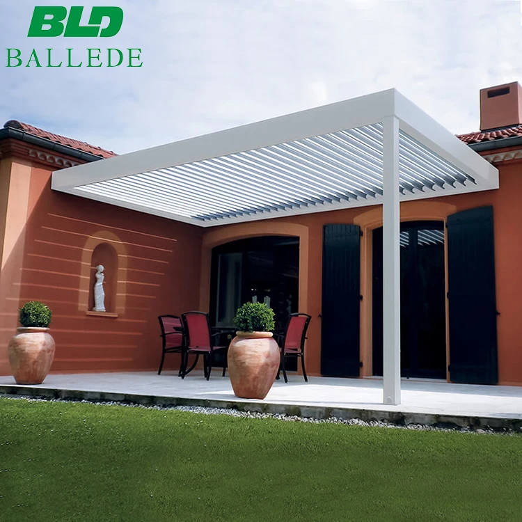 Motorized Waterproof Pergolas Ideas Rainproof Patio Cover Awning Gazebo Louvre Roof Aluminum Pergola Roof