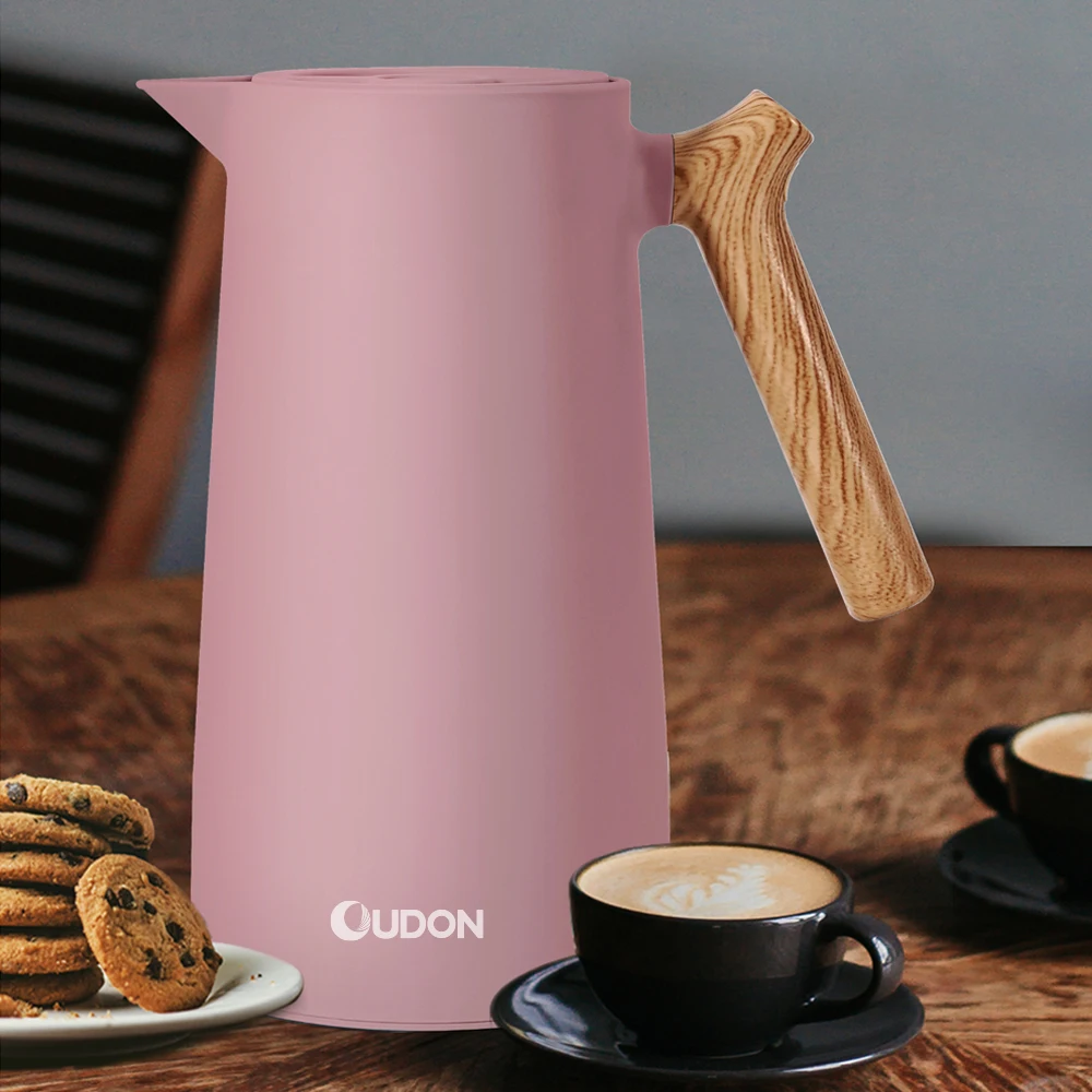 Factory Custom 1L Thermal Carafe Vacuum Insulated Water Jug Coffee Pot With Glass Interior