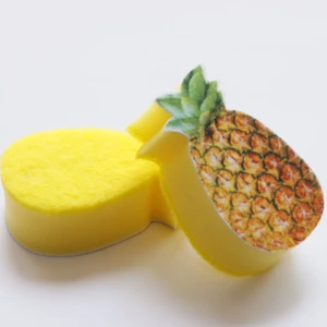 Kitchen Sponge pineapple sustainable Dish Washing Pad kitchen Tool Sponge pu Material Scouring Cloth home Use