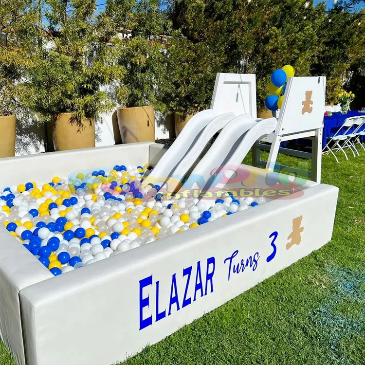 Outdoor Playground Eco-friendly Kids Soft Play Equipment Plastic Slide for  Ball Pit Pool