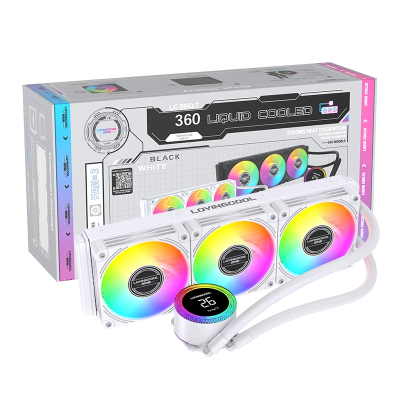 Lovingcool 2024 AIO CPU Cooler - 360 Liquid Cooling Row