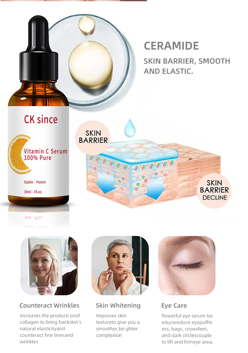 Custom Facial Vitamin C Brightening Serum Wholesale Face Serum Skin ...