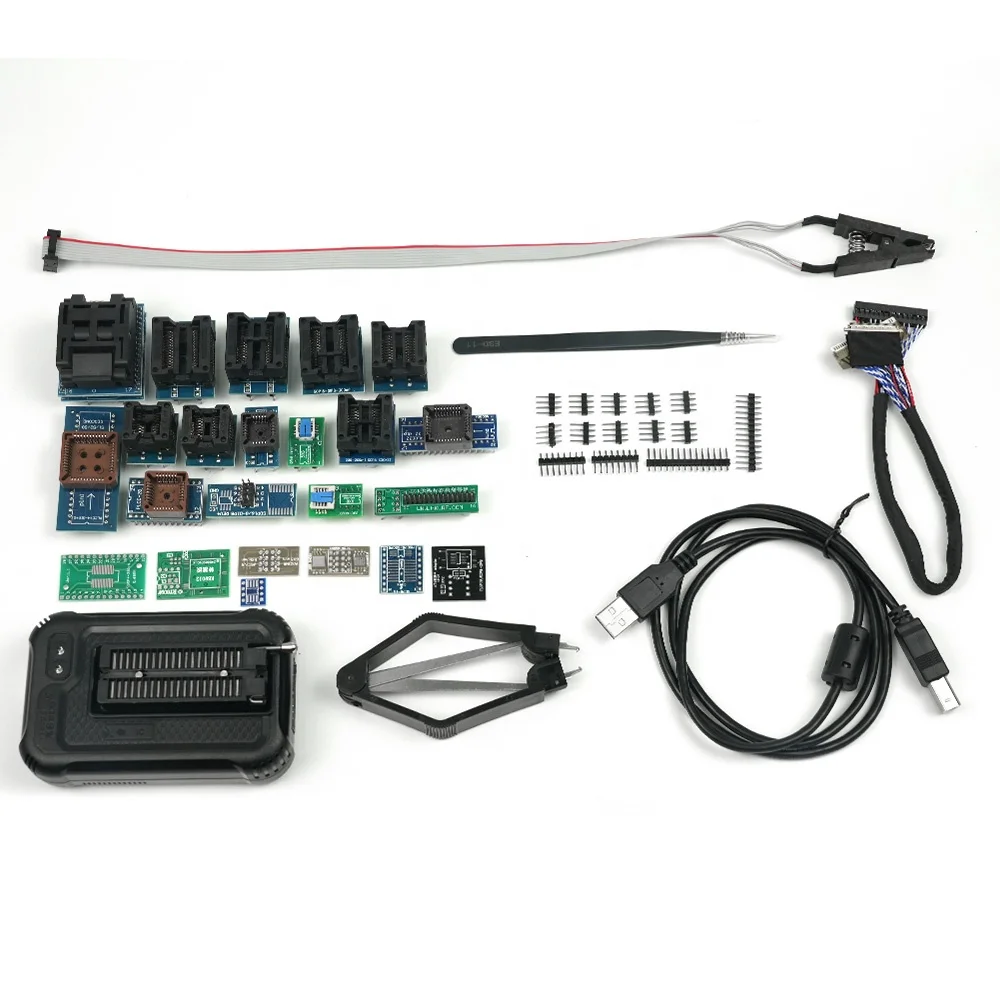 XGECU T48 (TL866-3G) Programmer With 27 Adapter Support 28000+ ICs For SPI/Nor/NAND Flash/EMMC BGA/TSOP/SOP/PLCC 2022