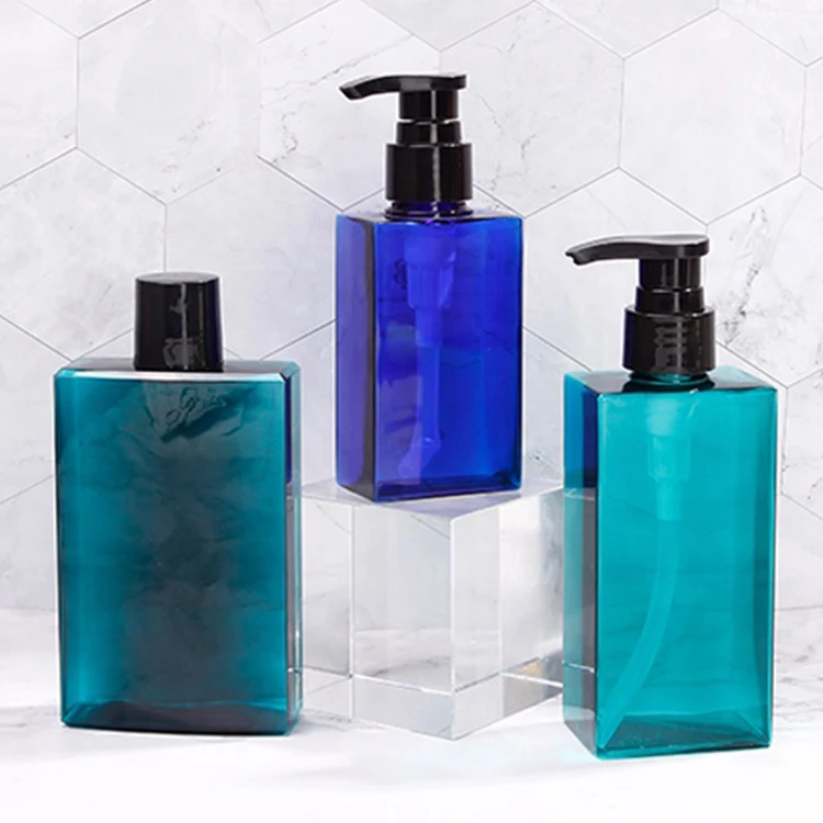 Vanjoin 200ml 260ml 400ml Luxury Clear Plastic Container Shampoo Shower Gel Bottle With Pump for Cosmetic
