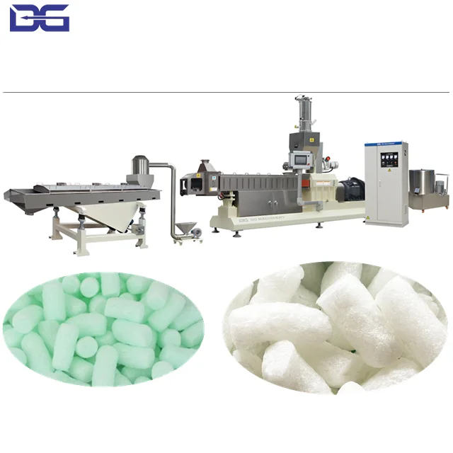 Biodegradable Packing peanuts Foam Making Machinery Starch Packing peanuts Production Line Manufacturer in China Low Price