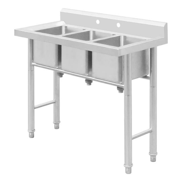 Three Compartment Commercial Kitchen Sink Supplier Hot Selling