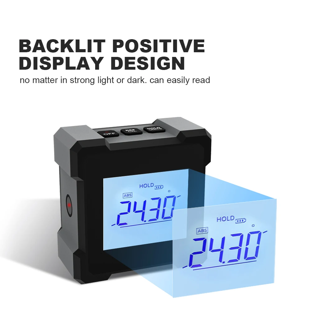 Multifunctional Digital Inclinometer Angle Measure Laser Ruler Dual