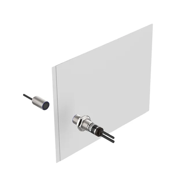 Cylindrical IP65 200kHz Double Sheet Detection Sensor MUD-60N-200 Detection Range20~60mm 2m PUR cable Ultrasonic Sensor