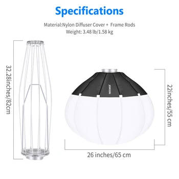 Neewer 85cm Photo Lantern Umbrella Softbox + Skirt Outdoor SoftBox for Light product image
