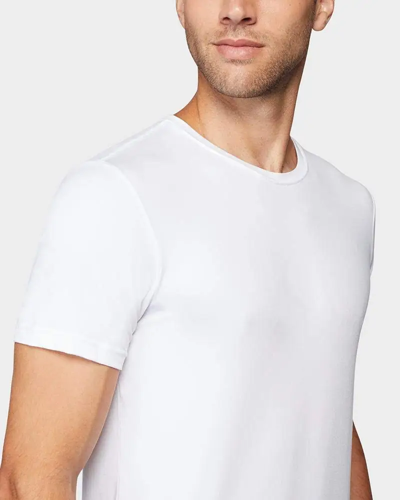 Mens White Blank Tshirt Templatefrom Two Sides Natural Shape On