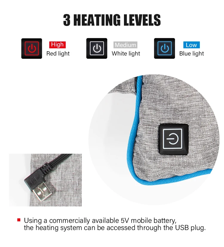 Infrared Carbon Fiber Heating Custom Electric Heat Throw Pillow 5v Usb Electric Heating Stretch