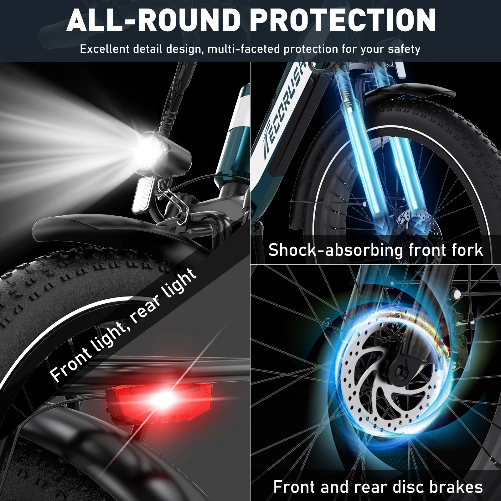 E-bike pieghevole mountain bike con pneumatici fat_voghion.com
