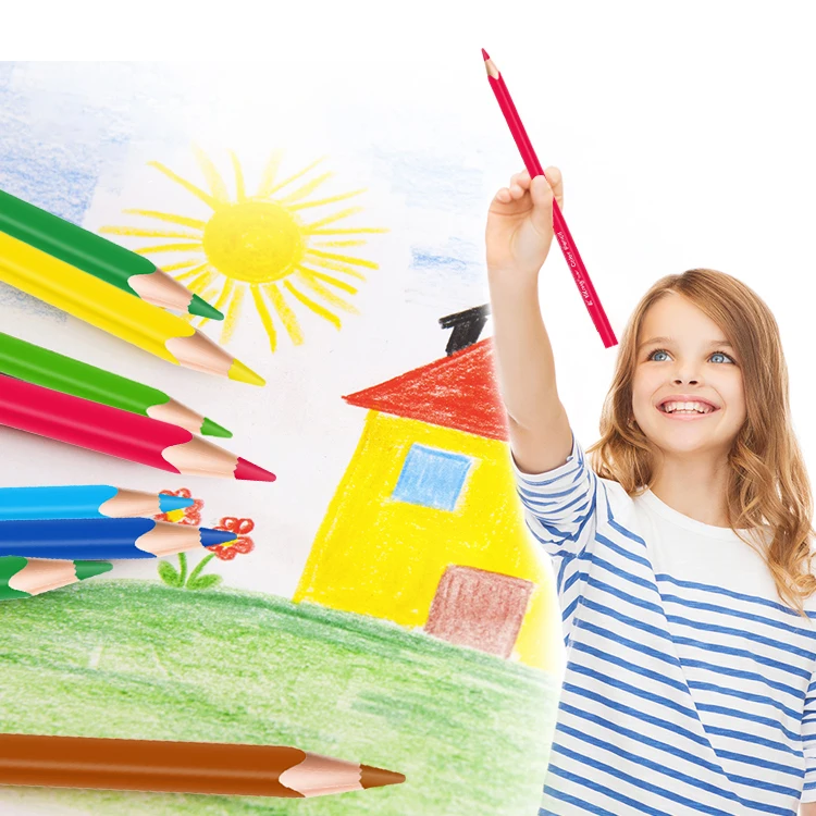 Yalong Classics Triangle Pole Colored Pencil School Supplies Wholesale Stationery Color Pencils Set