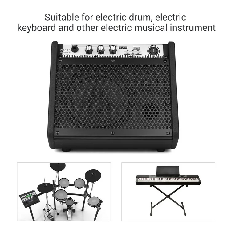 COOLMUSIC DM20 20W Electric Drum Amplifier - Audio Amp COOLMUSIC DM20 20W Electric Drum Amplifier - Audio Amp