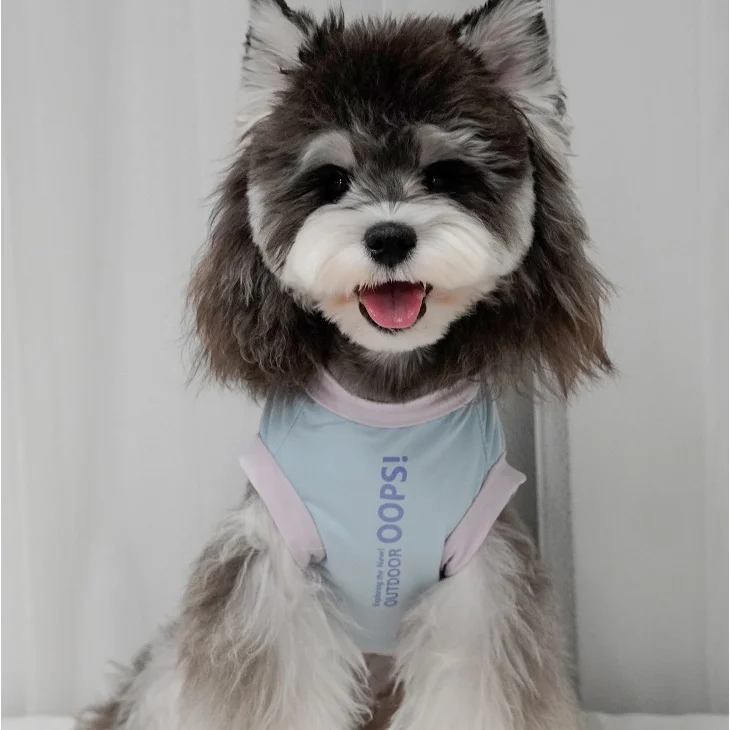 Solid Cooling Pet T Shirt Lightweight Soft Breathable Vest Summer