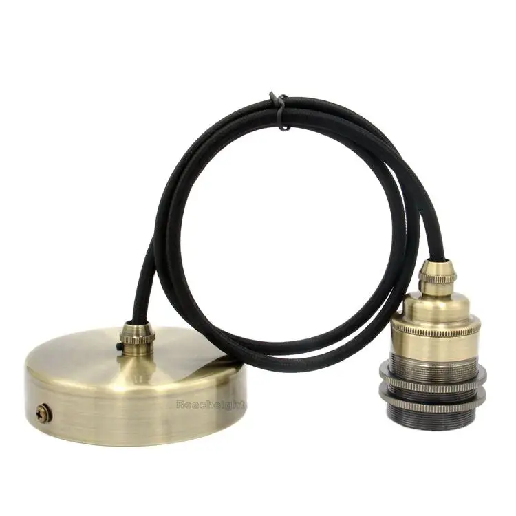 E27 to GX53 Ceramic Lamp Holder LED Bulb and Halogen with Wire Screw Style Hanging Lamp Holder