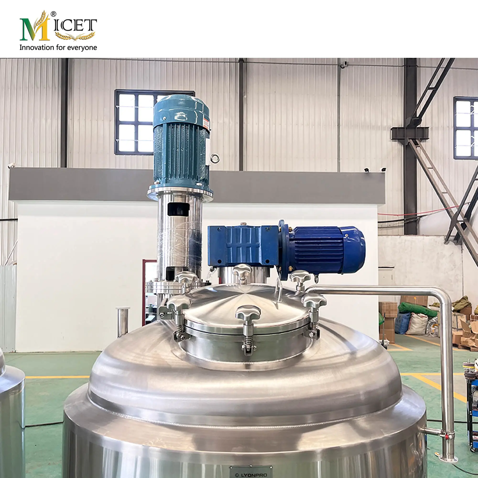 Micet New Design Boiler Heating System Mixing Control Juice Mixing tank with Agitator for Fruit Smoothie 500l 600l