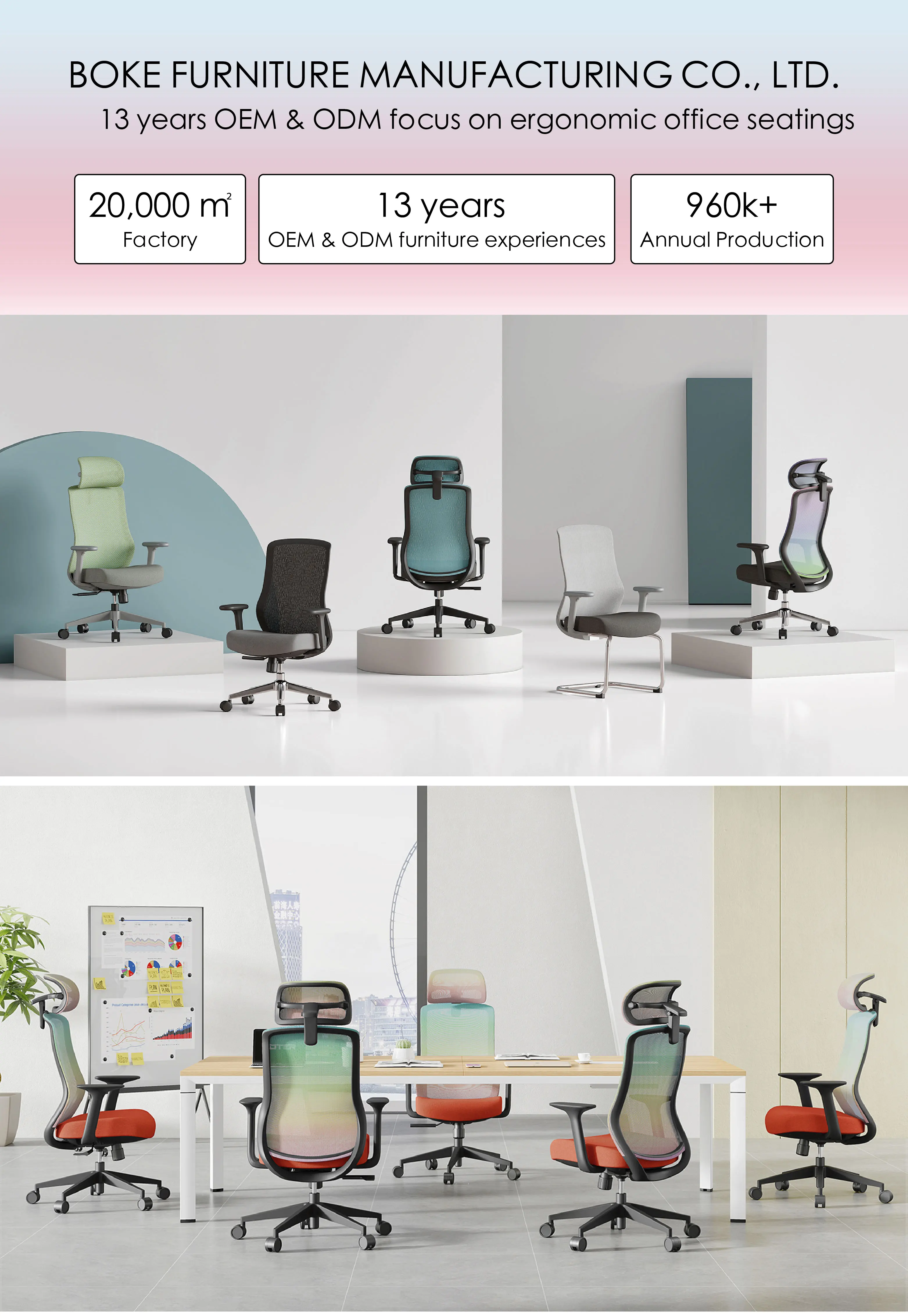 product comfortable ergonomic chair for office mesh swivel office chair chair with sliding sillas de oficina-0
