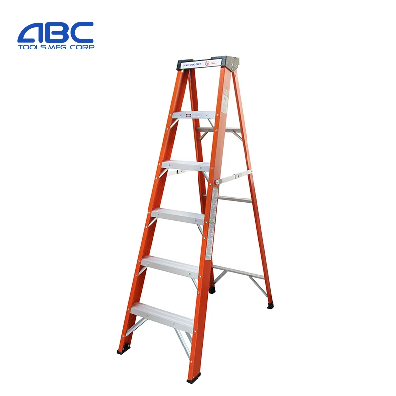 Stable 3-7 Steps Electrician Insulated Fiberglass Ladder for Home
