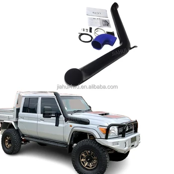 304 STAINLESS STEEL 4" GLOSS BLACK SNORKEL KIT SUITABLE for TOYOTA LANDCRUISER 70 76 78 79 SERIES 4WD 4X4 ACCESSORIES