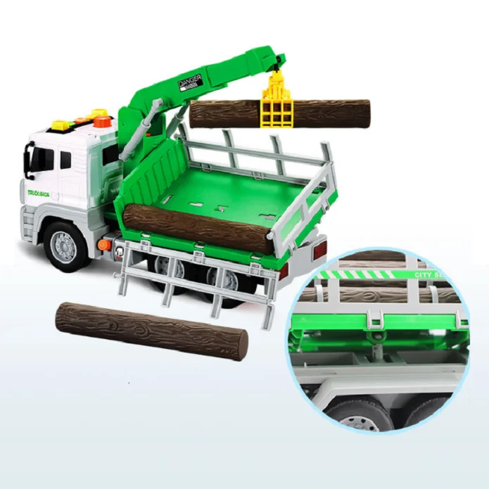 Children Toys Combine Harvester Farm Set 1:12 Engineering Car With Sound and Light Friction Truck Inertial Car Toys