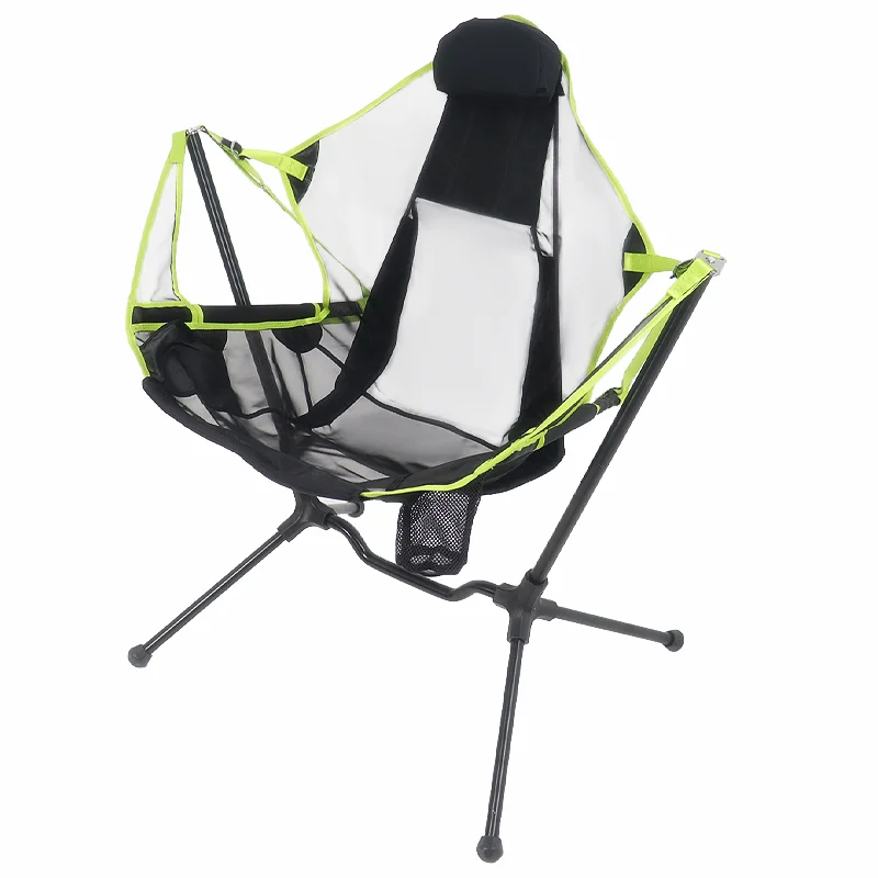 swing camping chair with stand