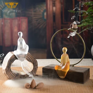 Aromatherapy Buddhism Monks Waterfall Popular Zen Life Incense Burner Backflow Fragrance Incense Holder
