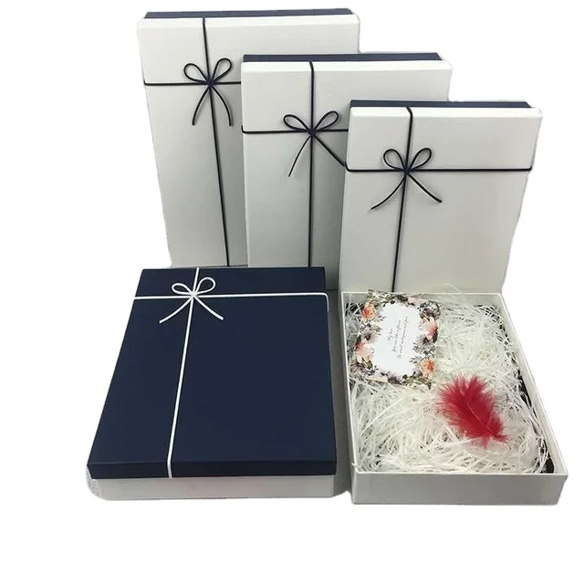 Factory wholesale eco-friendly flat shirt luxury rigid cardboard gift lid and base paper box