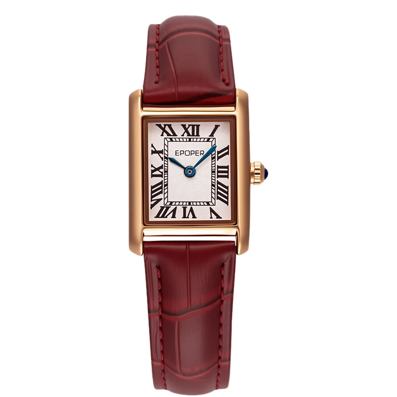 Custom Classic Series High Quality Luxury Leather Band Quartz Watch for Men Square Dial 31mm Business & Fashion Factory Price
