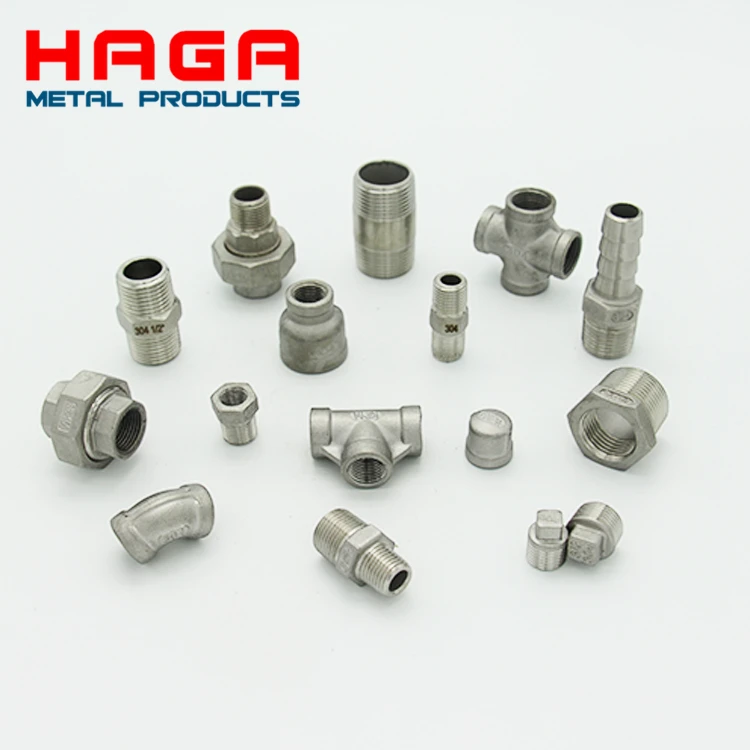 Threaded Pipe Fittings 304/316l Stainless Steel Pipe Fitting Plumbing