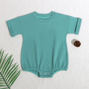 New Arrivals 2026 Design Baby Apparel Spring Summer Snap Button Organic Cotton Unisex Infant Climbing Suit