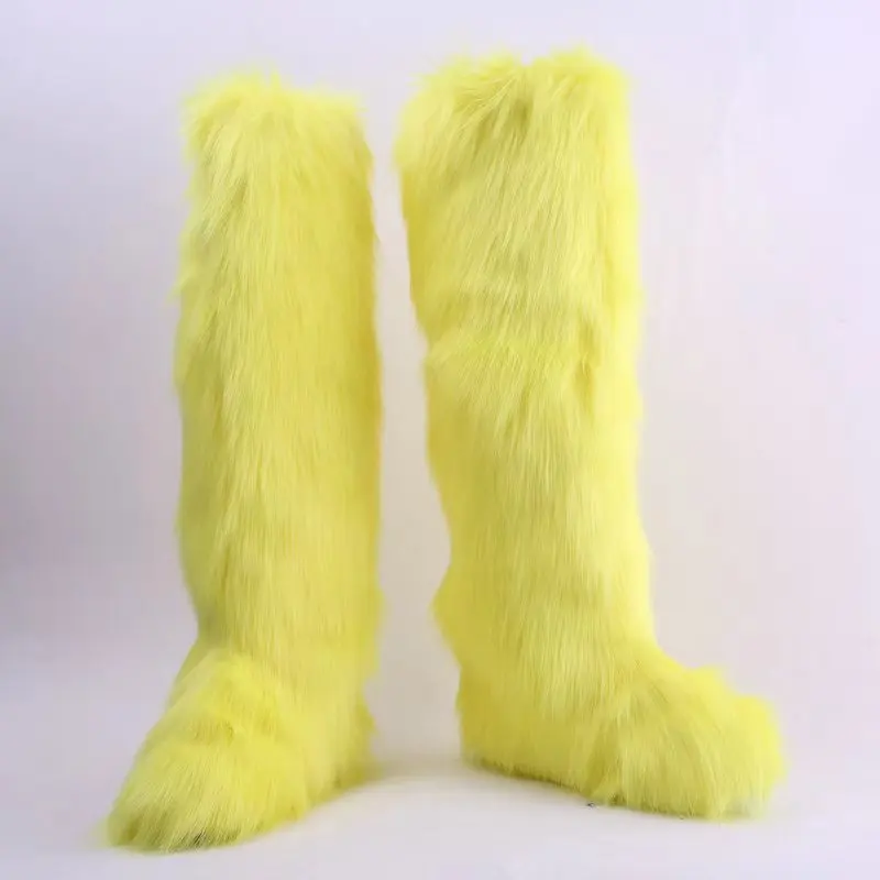 Warm and Stylish Women's Faux Fur Boot - Snow Fur Boots