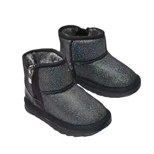 Girls Kids Glitter Snow Boots Outdoor Non-Slip Kids Plush Winter Child Boot Sparkle Sequin Children Snow Boots
