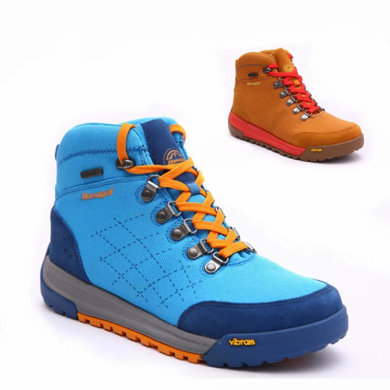 Самая легкая кожаная походная обувь для женщин/легкая прогулочная обувь с противоскользящей резиновой подошвой из холста и замши