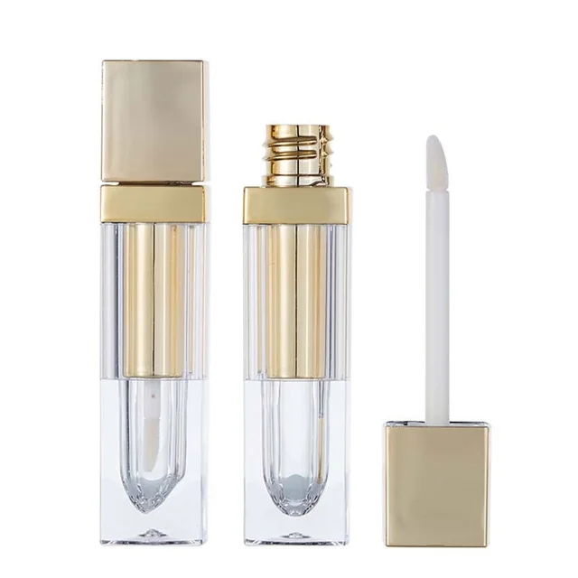 wholesale luxury new unique design with box and logo Golden custom label Lip gloss Tubes