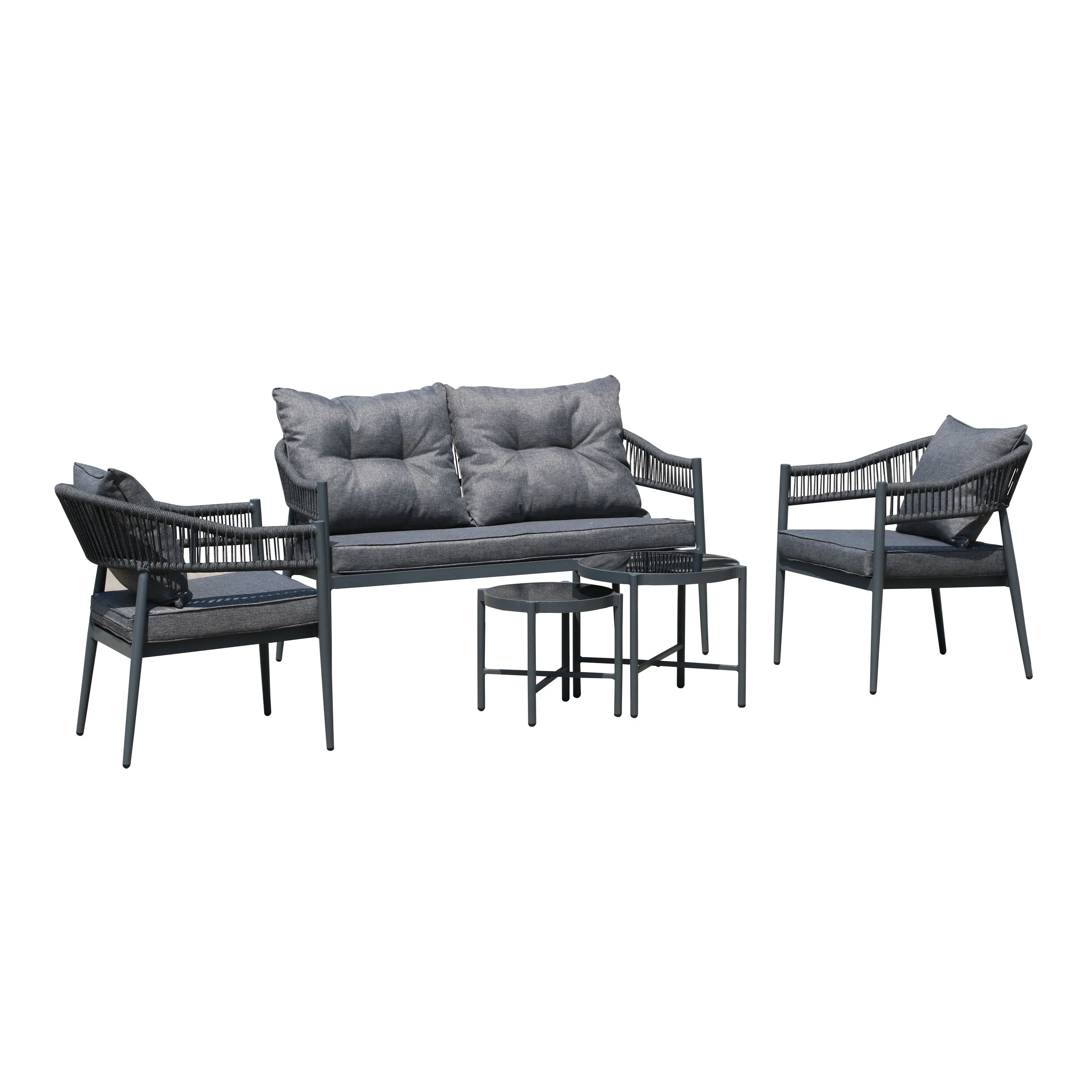 NOWENSOL GS1156 Luxury Modern Wicker Outdoor Sofa Set with Backyard Table and Chair Furniture for Patio and Garden