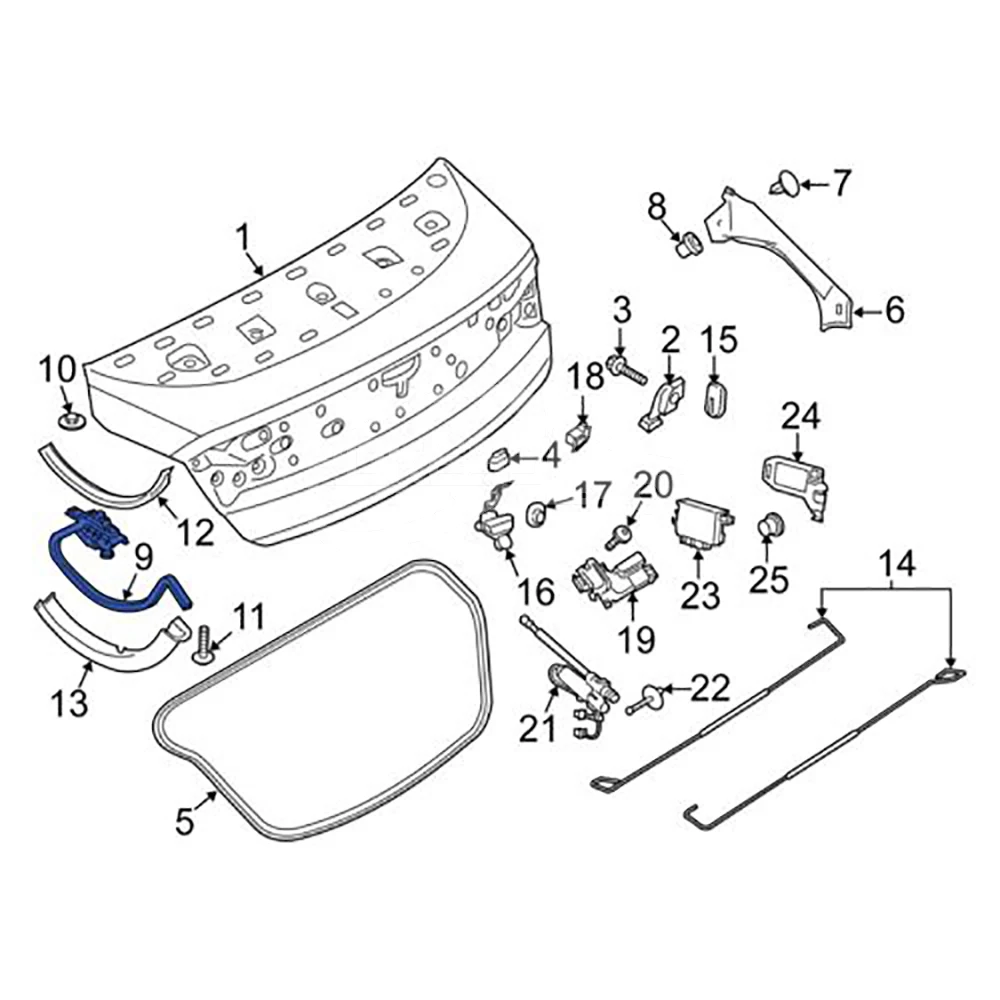 Auto Parts Trunk Linkage Hinge DP5Z5442701A Car MKZ 2014 Trunk Rear Pa... — 2