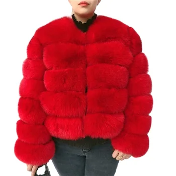 women's clothing natural fur real fox fur coats wholesale prices Long Sleeve genuine fox fur coat raccoons real