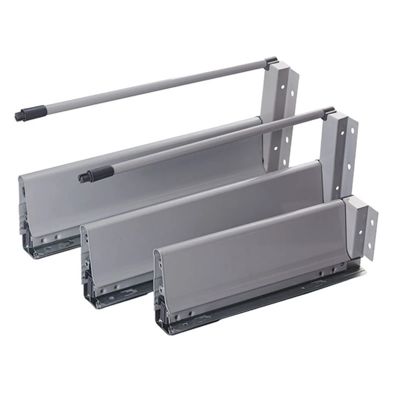 Kitchen Metal Soft Close Inner Drawer System Concealed Sliding Rail Double Wall Box Drawer Slide