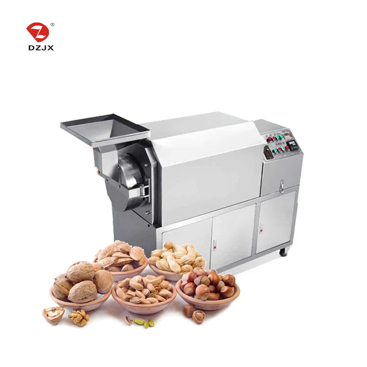 Cashew Nut Roasting Machine Butter Processing Peanut Roaster Peanut Seed Sesame Commercial Chestnut Drum Rotary Machine