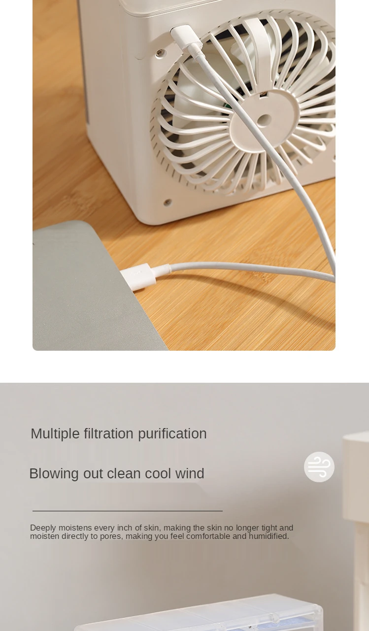 New Product Ideas 2021 Battery Capacity 2000mah Air Conditioners Personal Air Cooler 