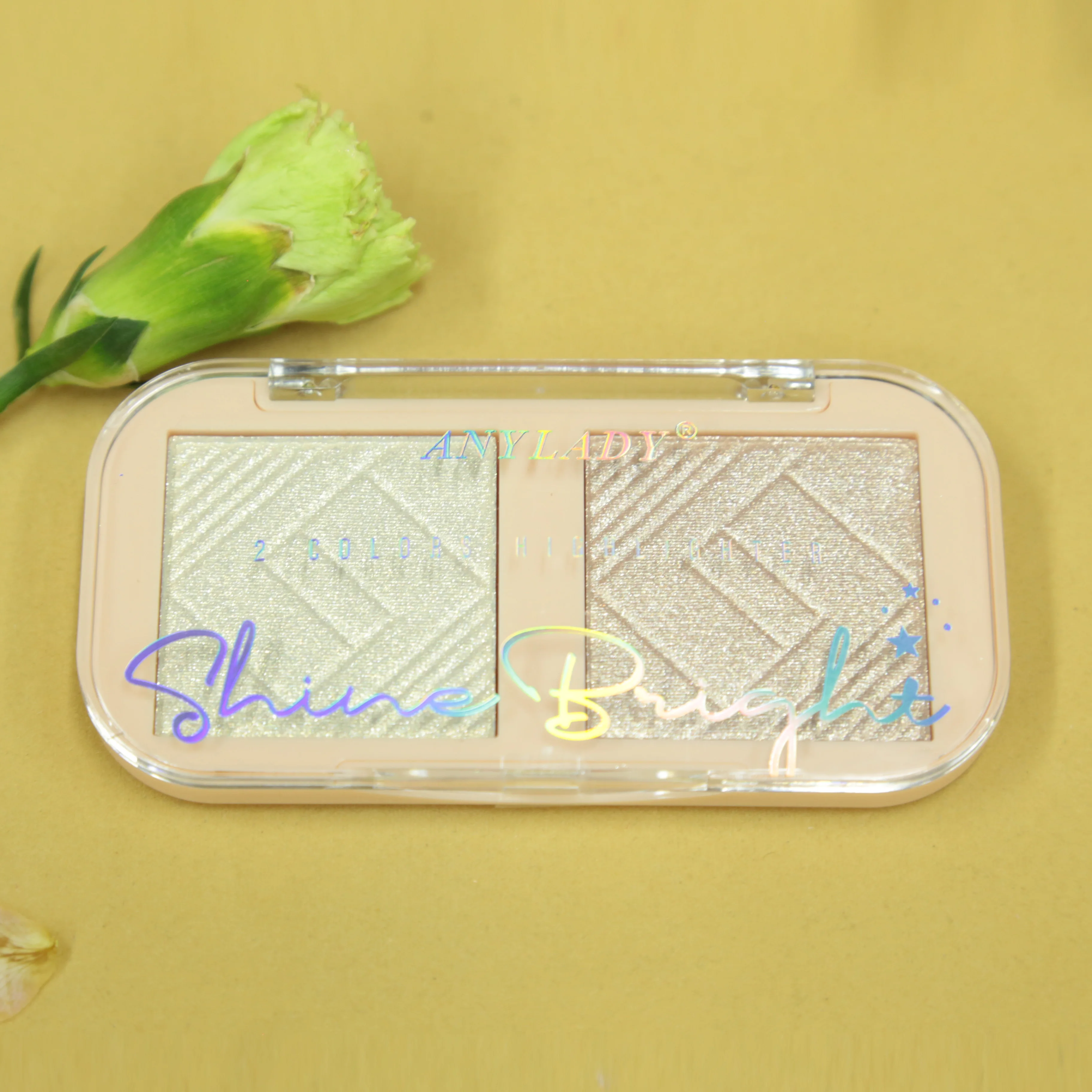 Anylady Luxury Private Label Highlighter Make Up Custom Diy Multichrome
