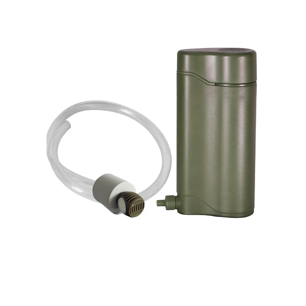 Портативный насос для очистки воды со сменным углеродным фильтром 0,01 микрон, 4 этапа фильтрации