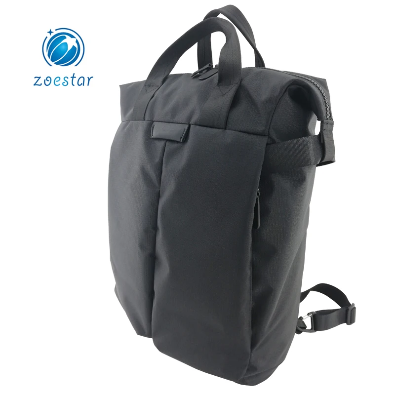 2-in-1 Lightweight Nylon Tote Bag Sleek Water-Repellent Design for Travel Business Casual Zipper Closure-Laptop/Tablet Backpack factory