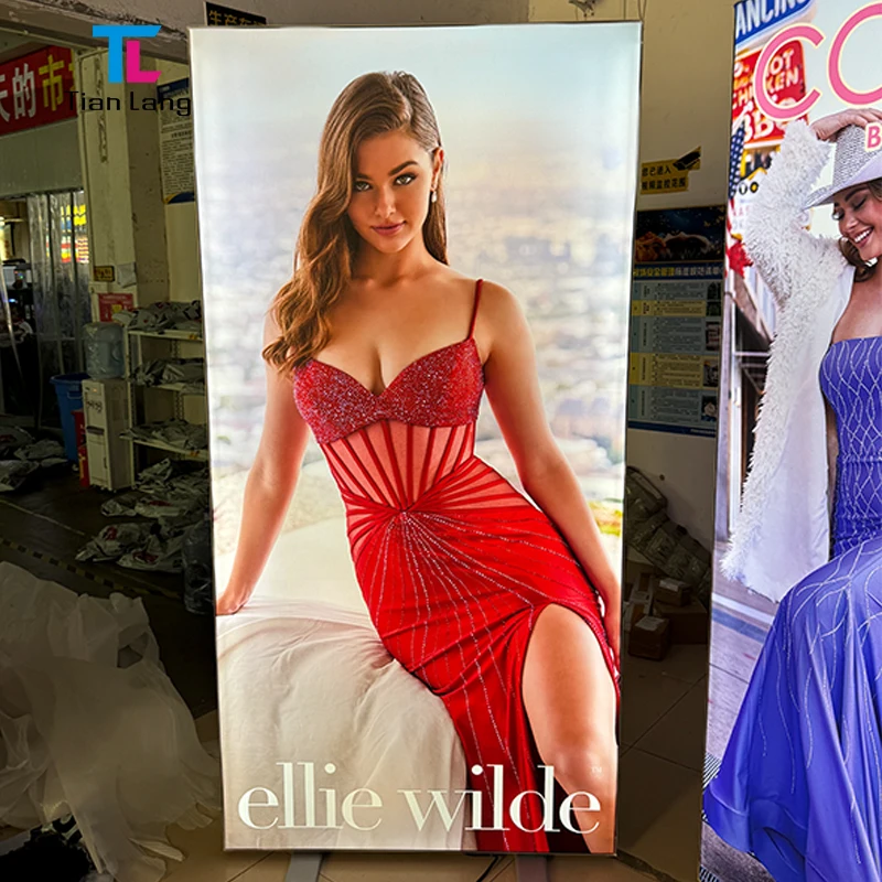 TianLang Aluminik Reklam LED Ljusboks 10s Montage Messdesign Snabb Installation LED Ljusboks för Effektivitet