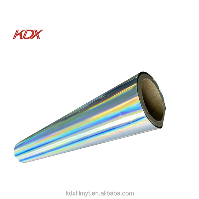 New Product Kdx Factory Made Printable Bopp Or Pet Holographic Thermal Film Holographic Thermal Film Thermal Laminating Film