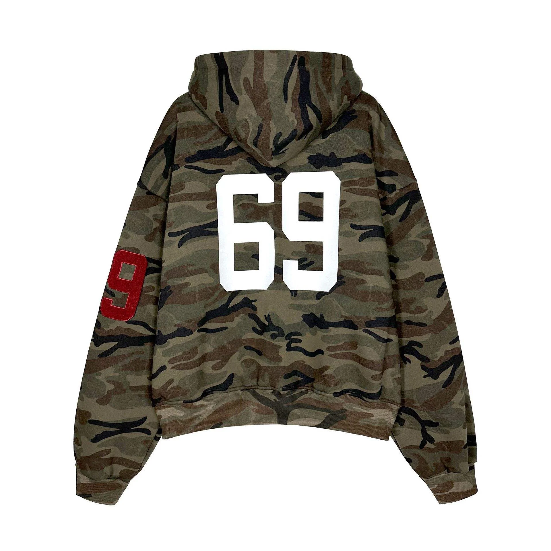 OEM Custom 100% Cotton Distressed Embroidery Zip-Up Hoodie Winter Season Camouflage Pattern Printed 3D Embroidery Hoodie gallery 2