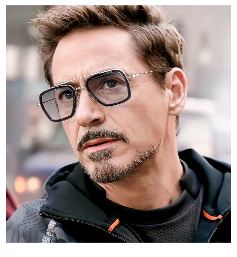 Customizable Tony Stark Square Iron Man Sunglasses OEM