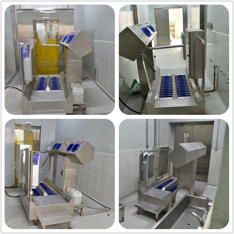 Automatic stainless steel boot washers for slaughterhouse hygiene