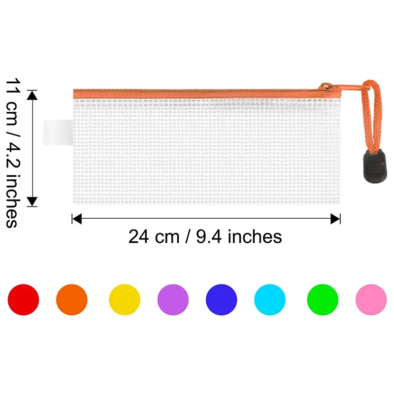Прозрачная пластиковая папка-конверт А4 для документов, с отделением для визиток, для школы и офиса